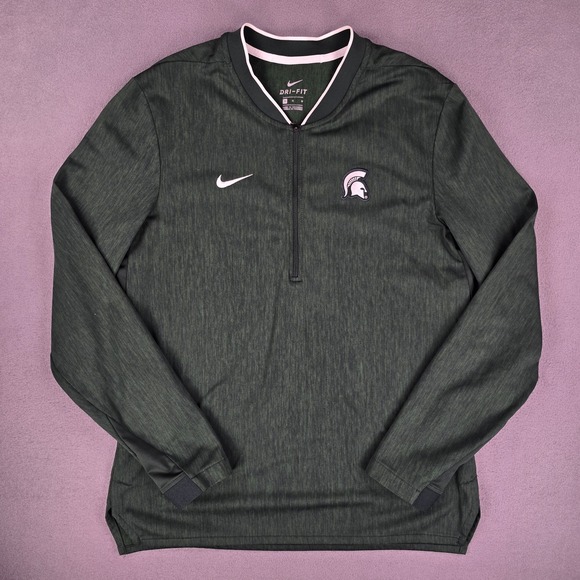 Michigan State Spartans‎ Shirt Mens Medium NCAA Basketball Nike Dri Fit Pullover - Picture 2 of 9